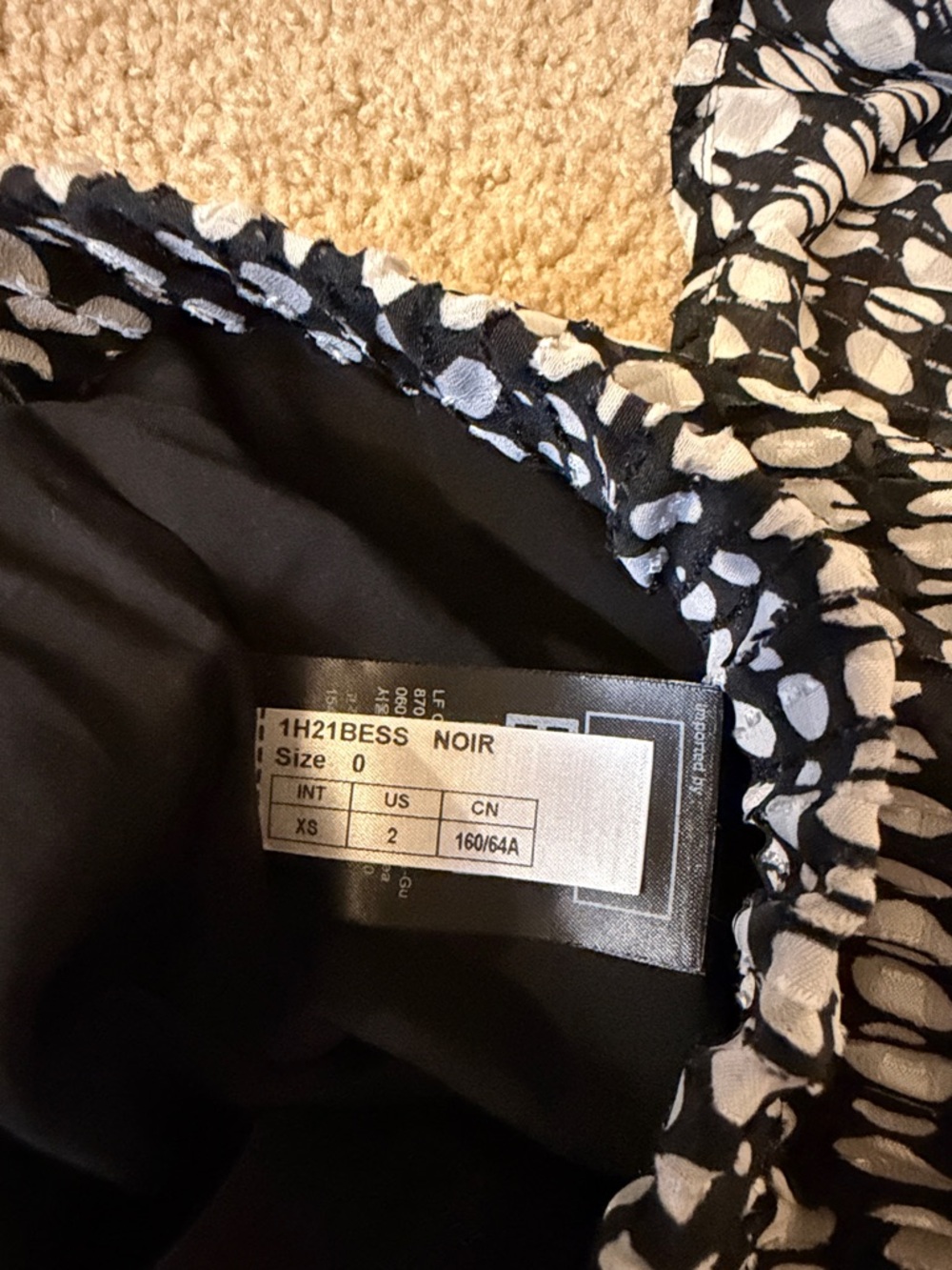BA&SH Bessie Midi Skirt in Noir Black Size 0 - Picture 9 of 10